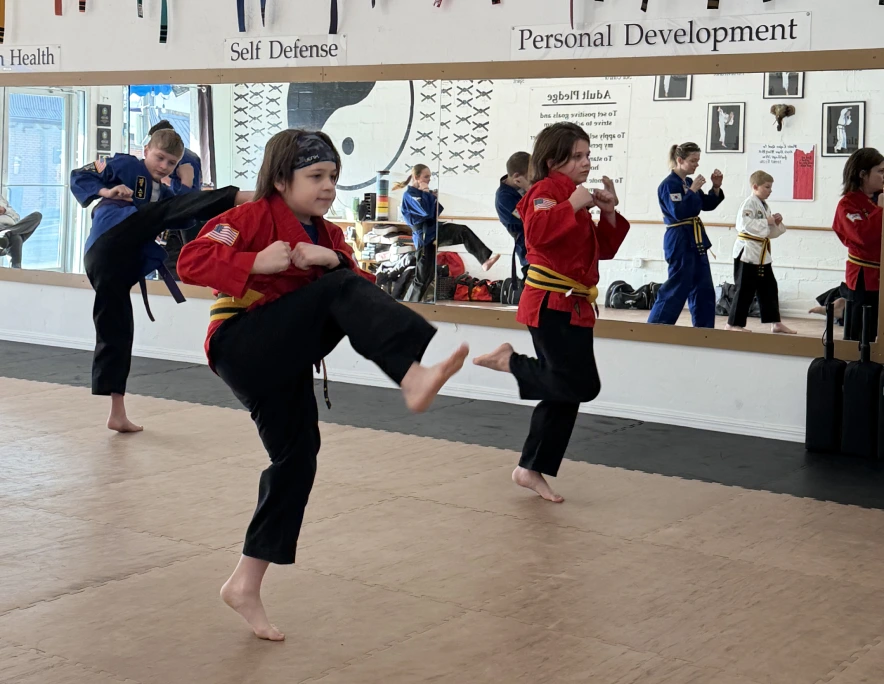 kids in High Springs martial arts class improving focus, discipline, and listening skills through martial arts training